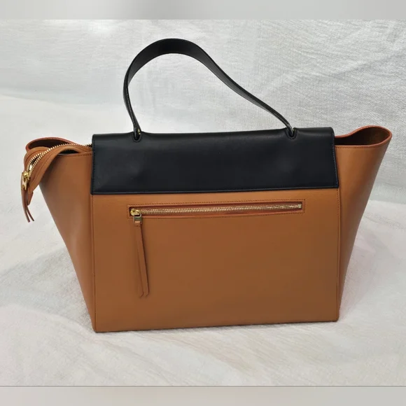 Celine Small Leather Belt Bag Carmel Black Tote Travel Work Suede Shoulder Mini - Picture 8 of 17